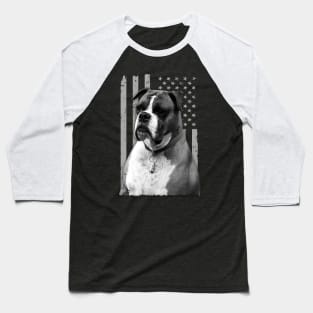 Boxer Elegance American Flag the Sophistication of Boxers Baseball T-Shirt